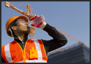 worker in the heat