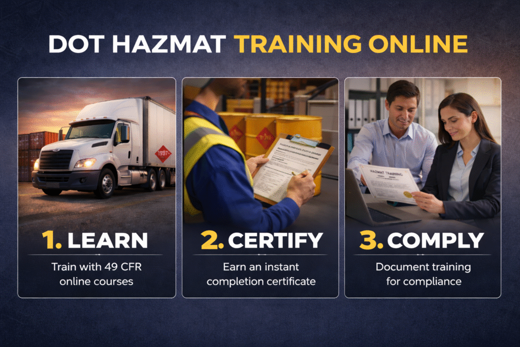 DOT Hazmat Training Online (49 CFR 172.704) | HazMat Student