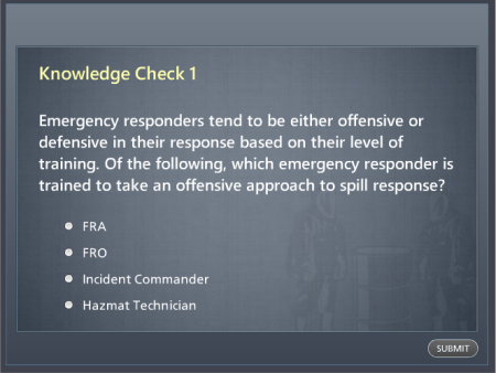 A screen shot of the knowledge check 1.