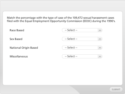 A screenshot of the form for an employment opportunity commission.